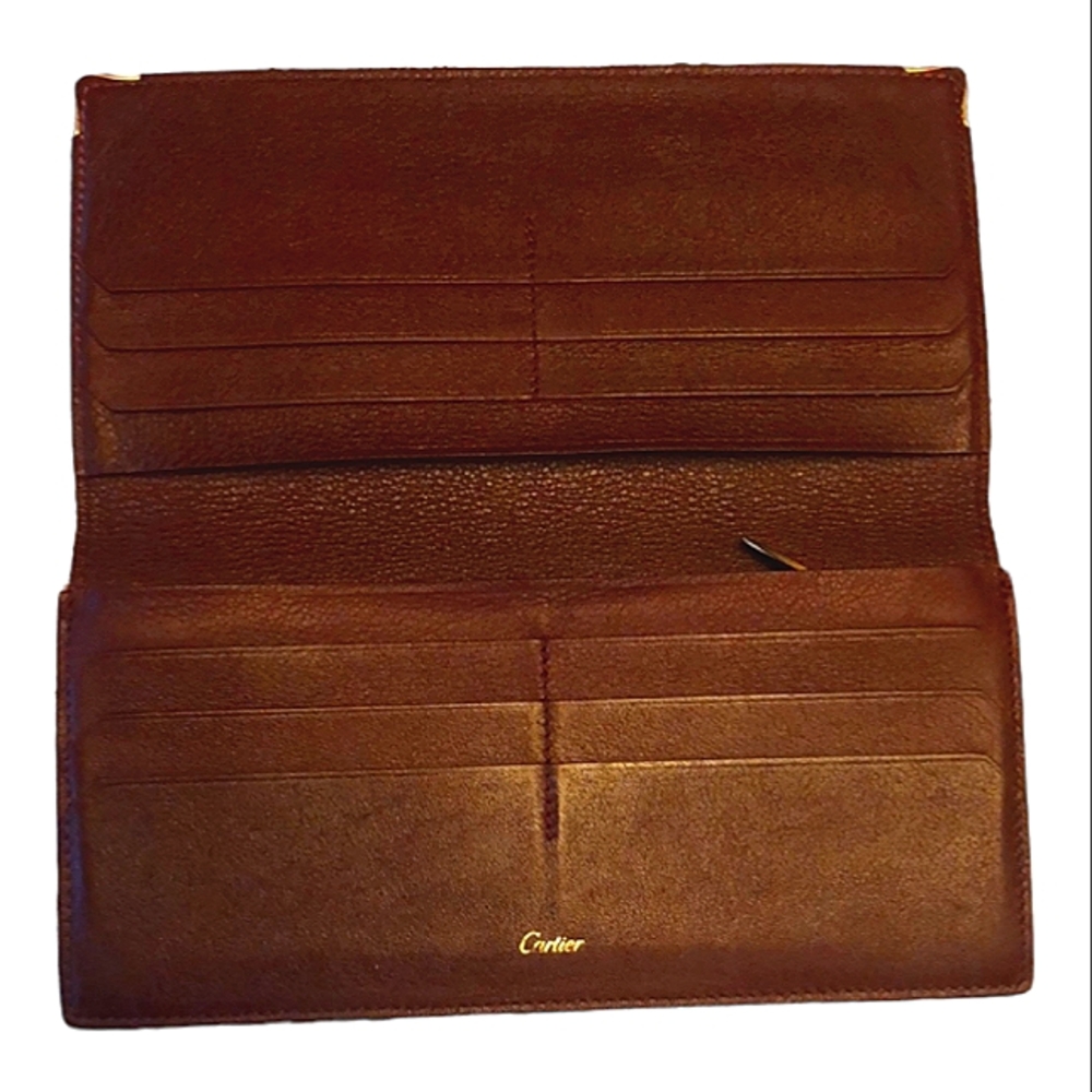 MUST DE CARTIER AUTHENTIC LEATHER WALLET PRISTINE CONDITION - Picture 3 of 7